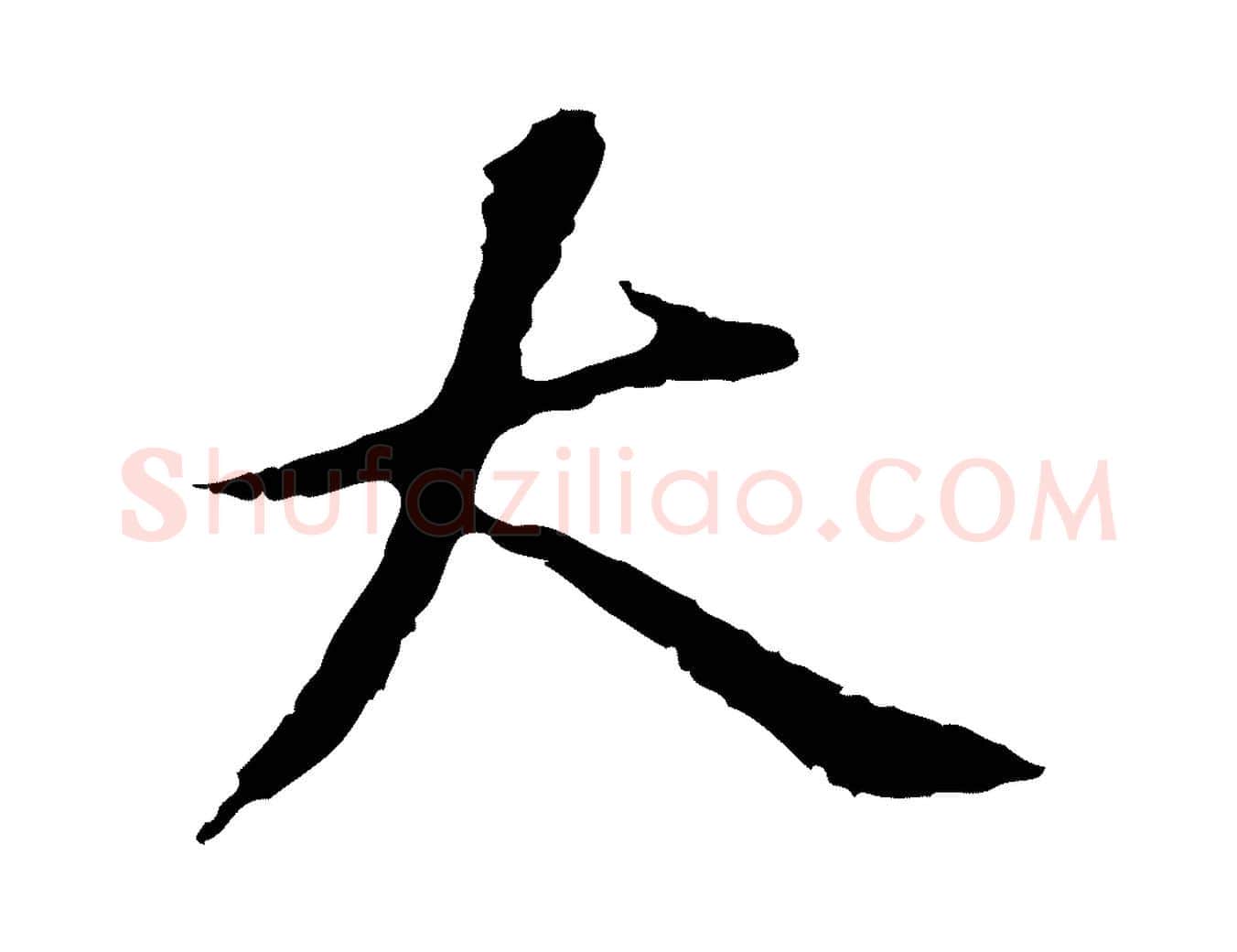 大毛笔行书写法,摘自明代董其昌跋孝经