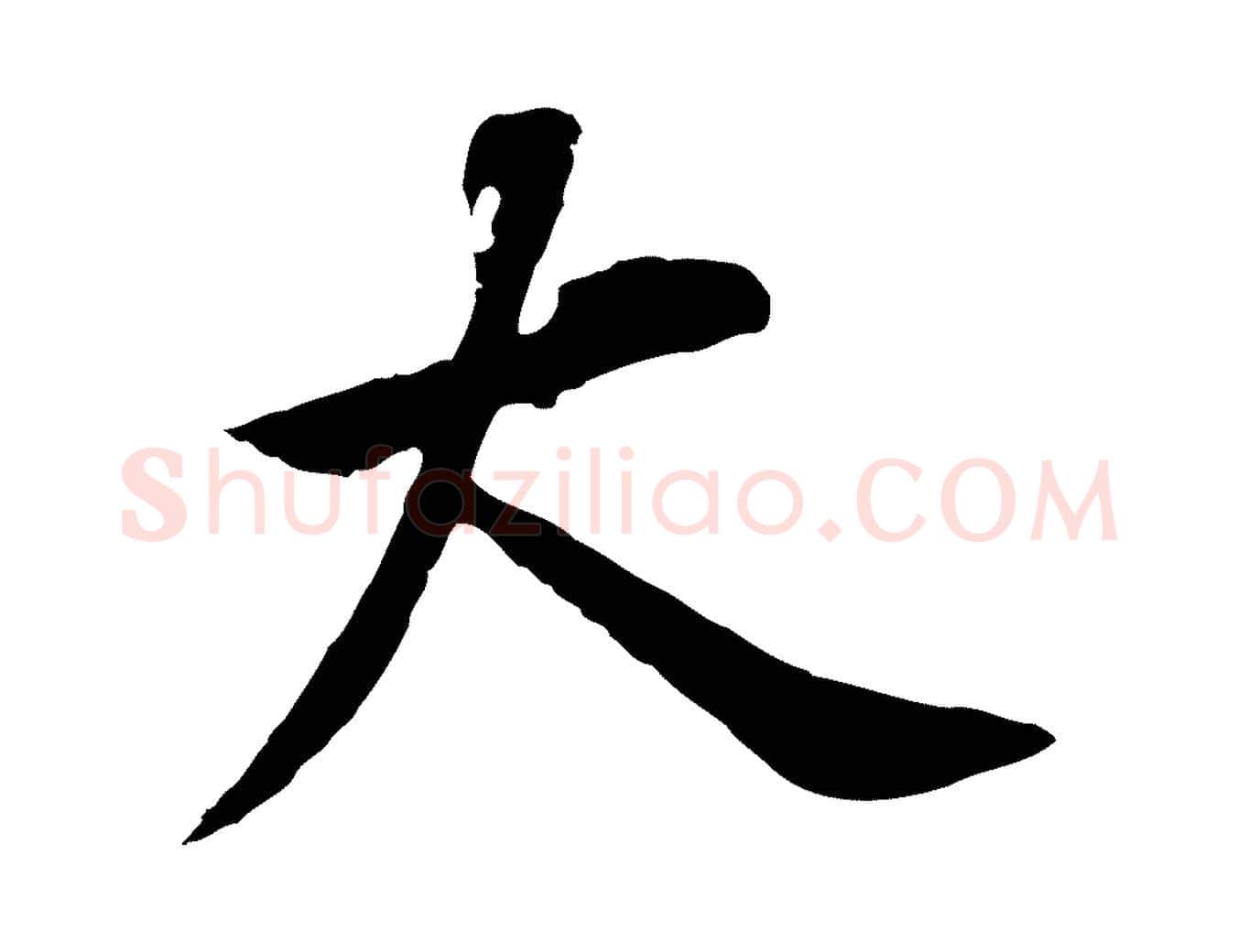 大毛笔行书写法,摘自明代董其昌跋孝经