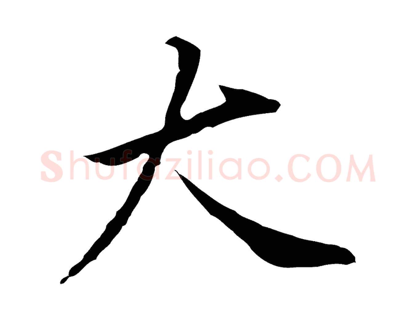 大毛笔行书写法,摘自明代董其昌跋孝经