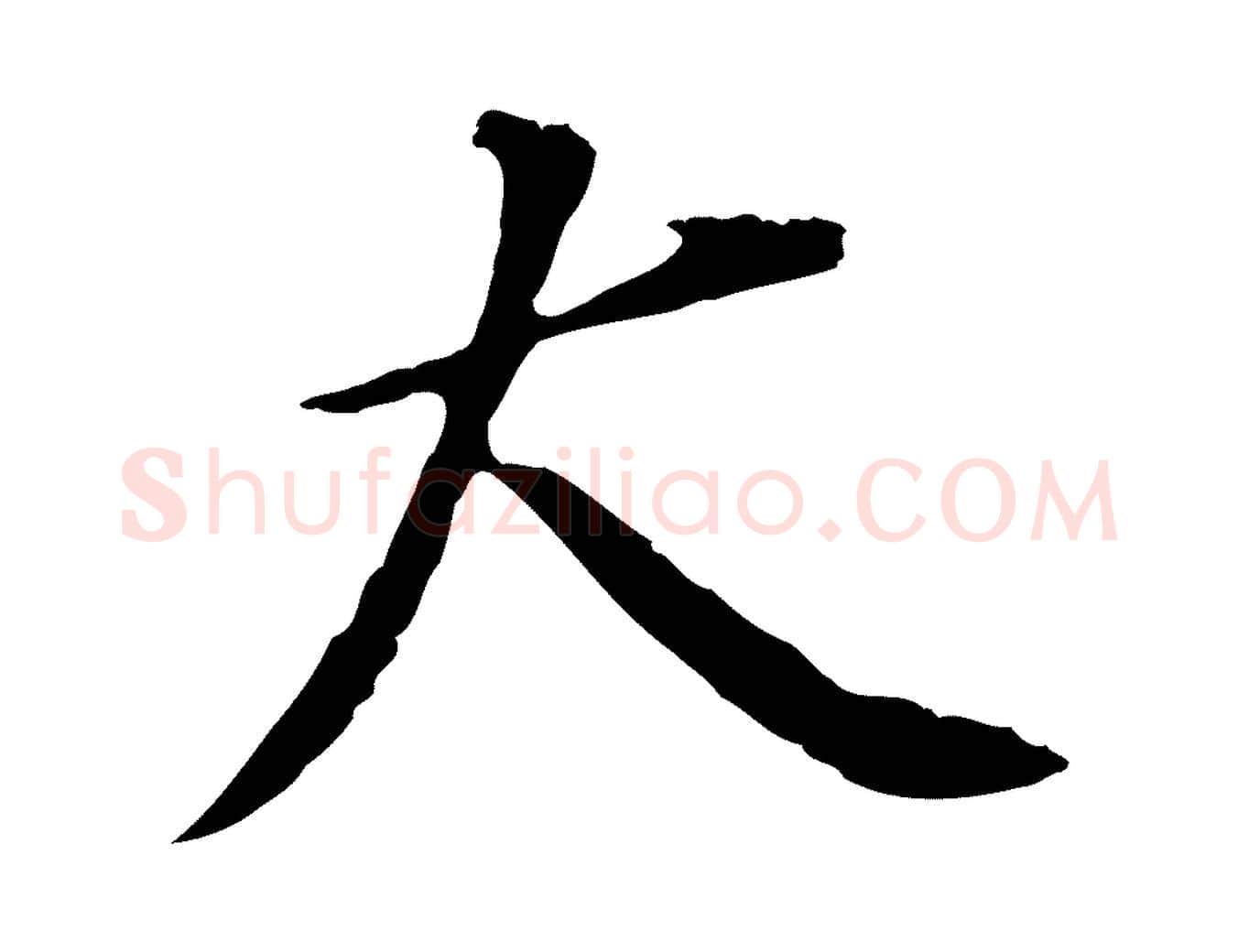 大毛笔行书写法,摘自明代董其昌跋孝经