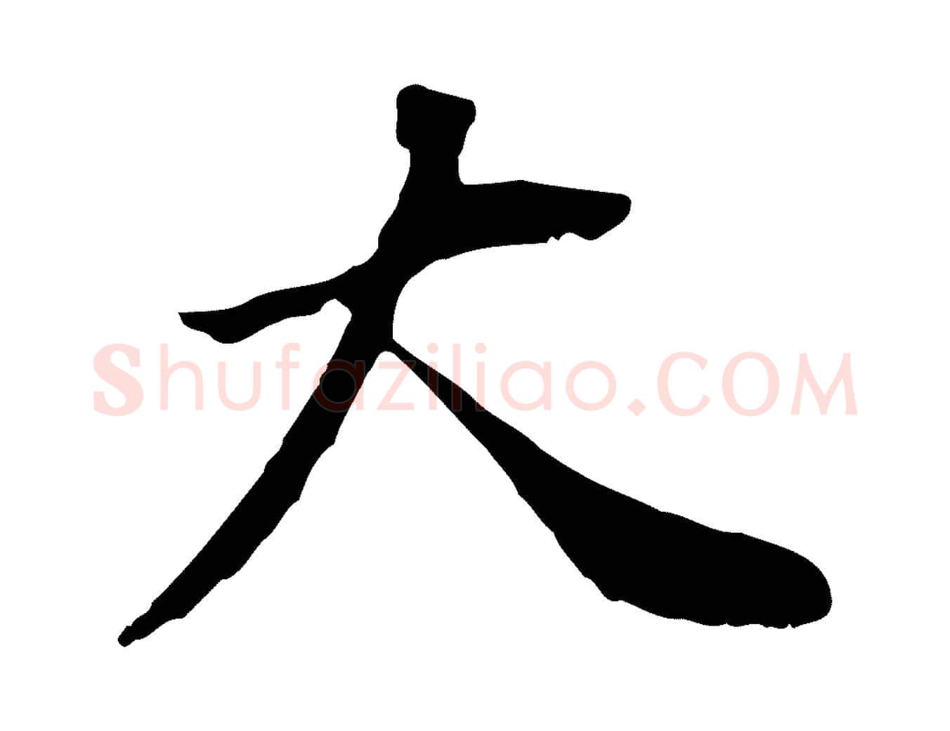 大毛笔行书写法,摘自明代董其昌跋孝经