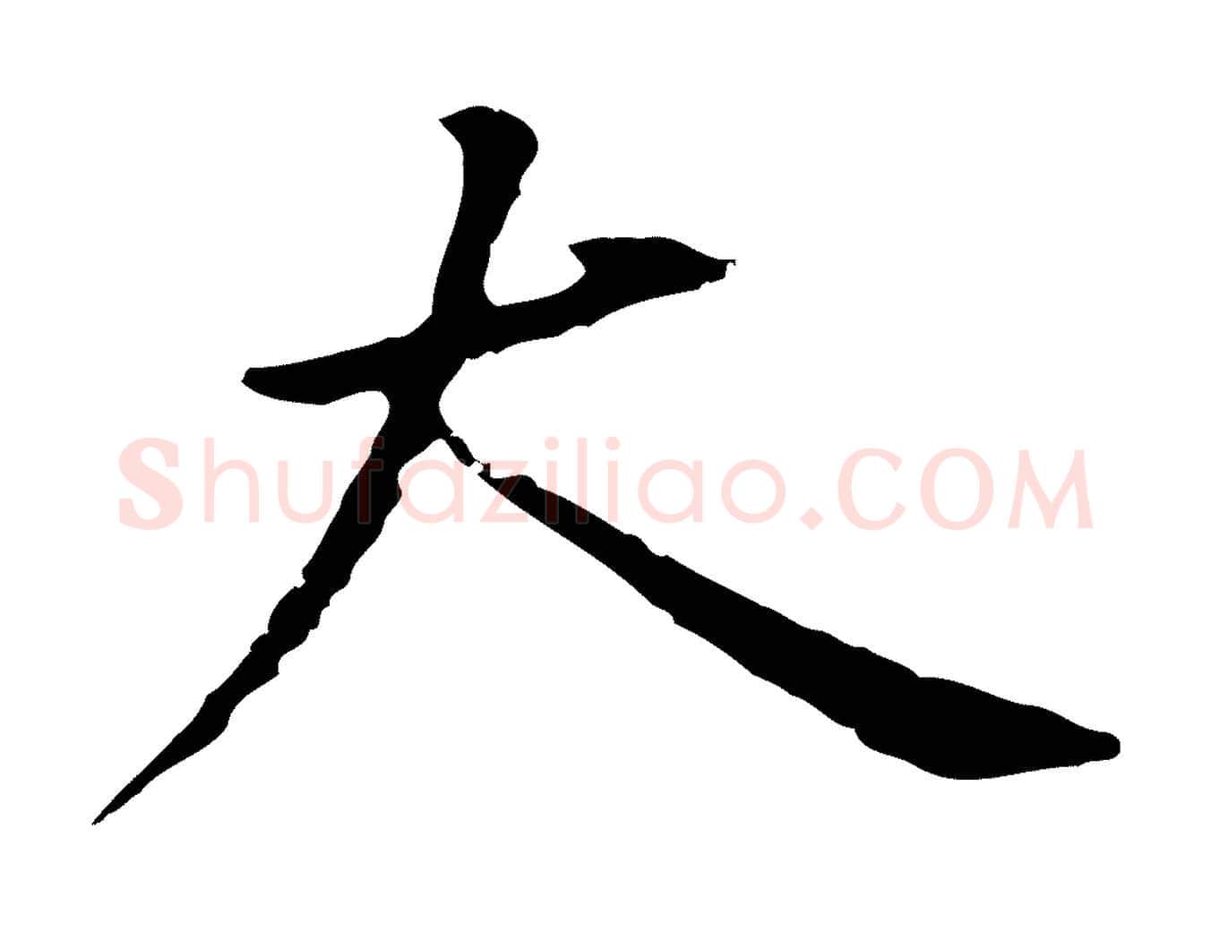 大毛笔行书写法,摘自明代董其昌跋孝经