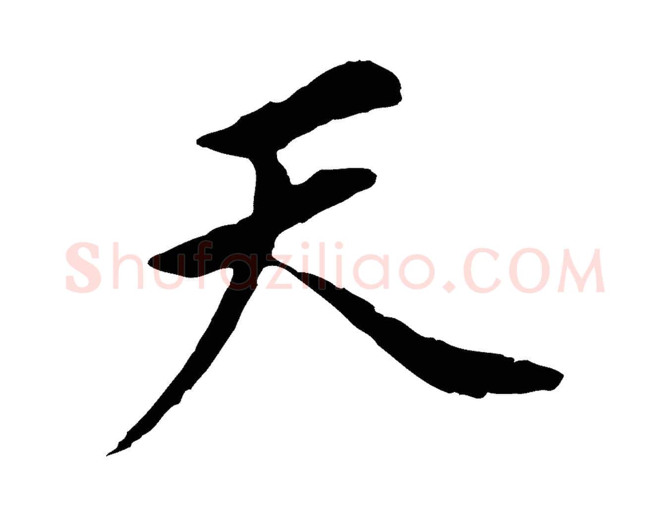 天毛笔行书写法,摘自明代董其昌跋孝经