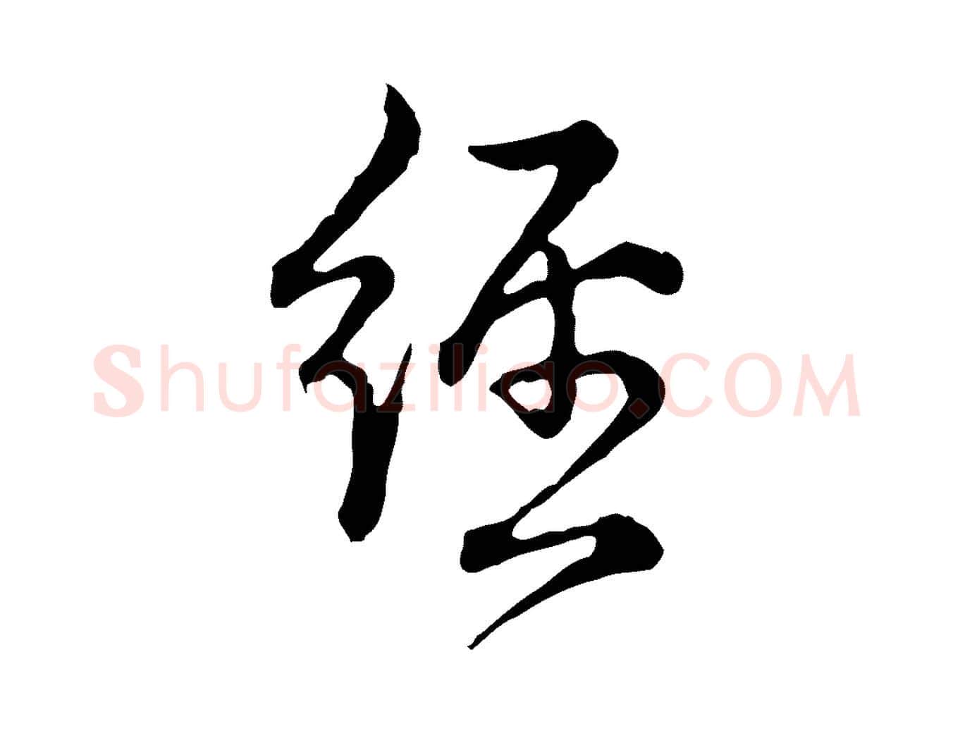 經毛笔行书写法,摘自清代高宗跋异趣帖