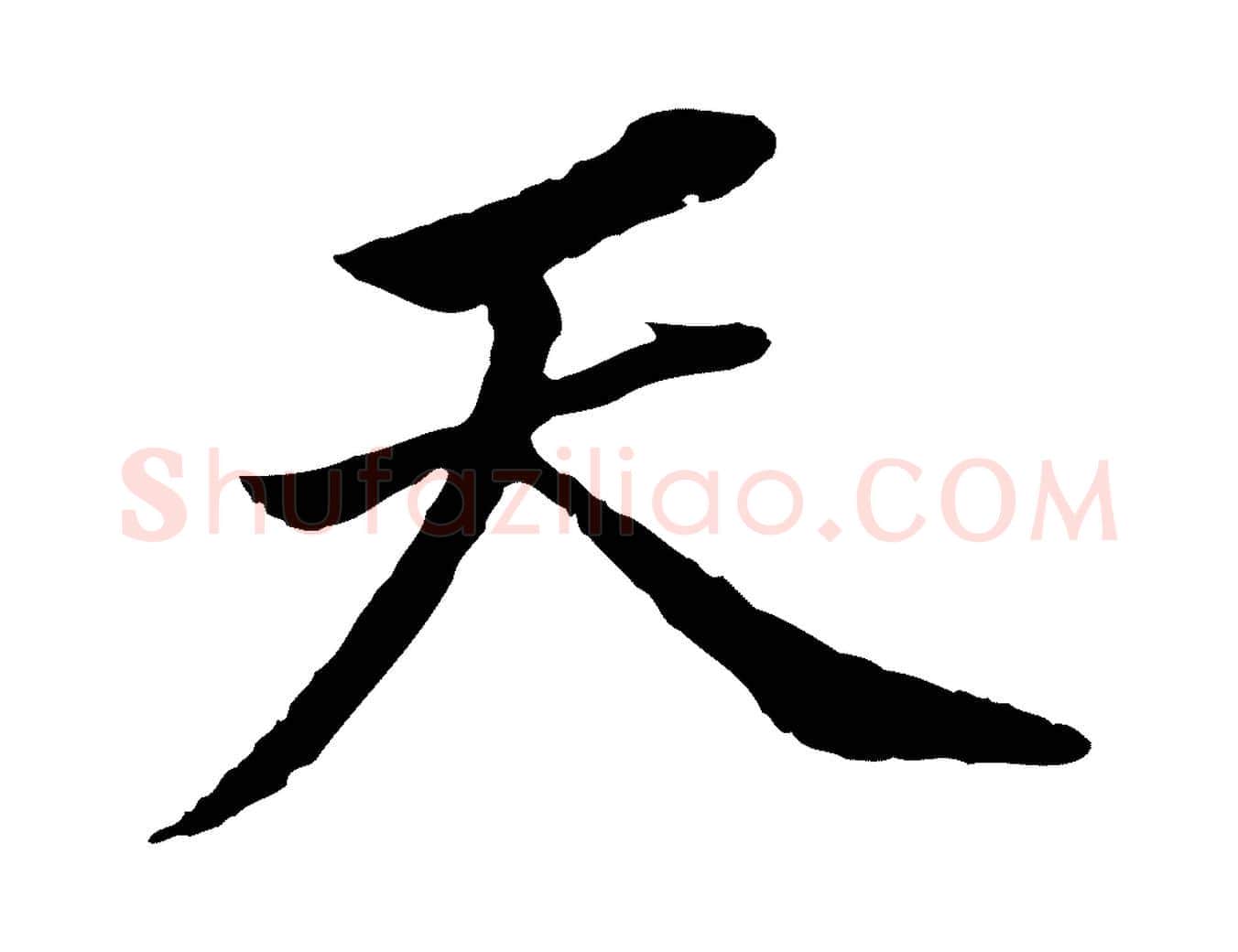 天毛笔行书写法,摘自明代董其昌跋孝经