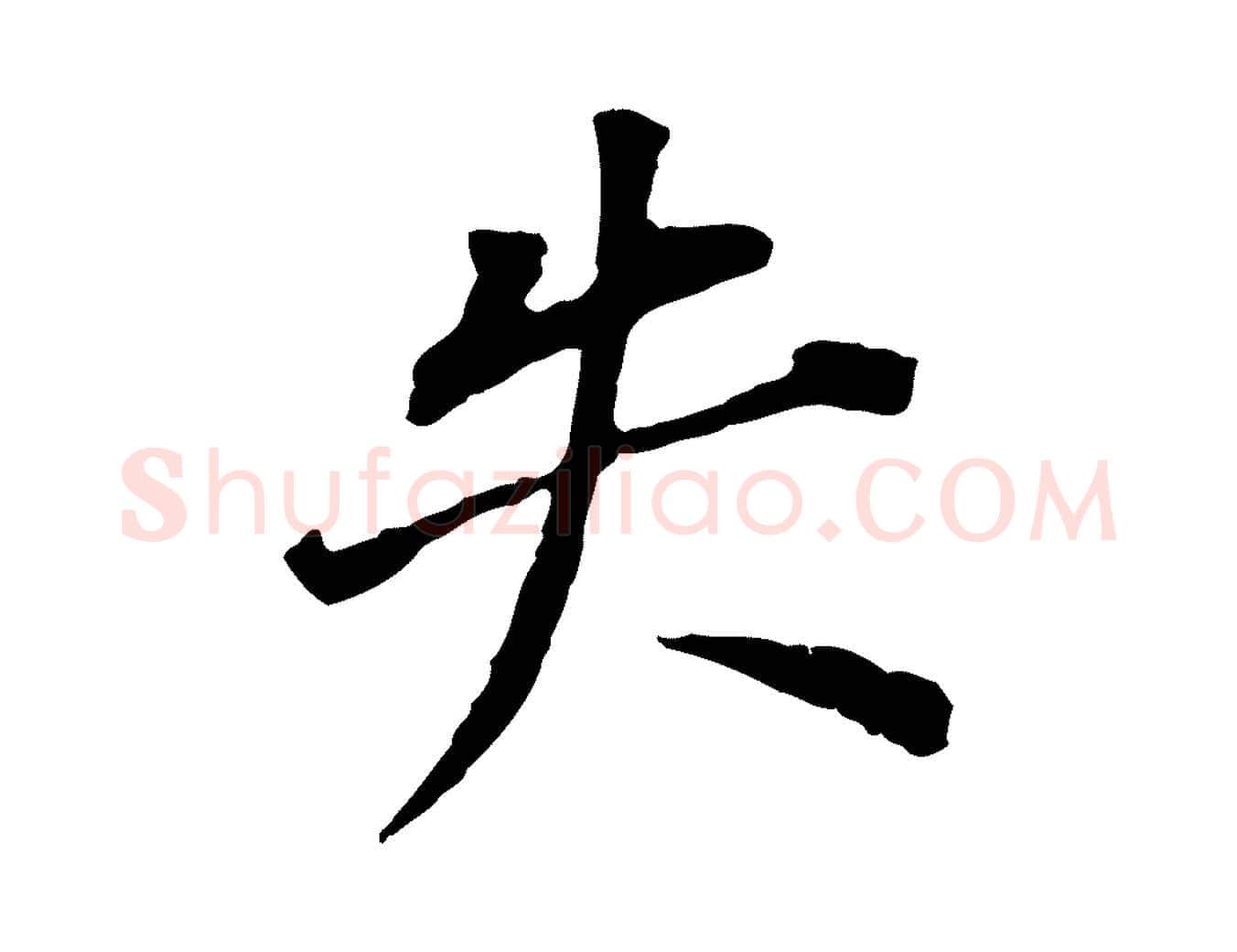 失毛笔行书写法,摘自明代董其昌跋孝经