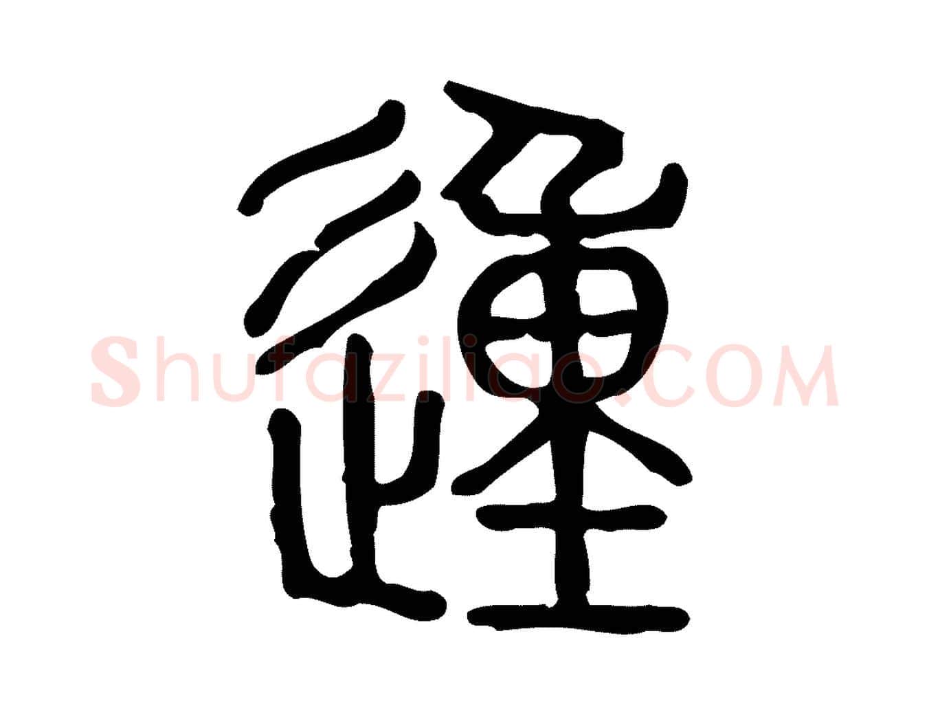 動毛笔行楷写法,摘自东汉许慎说文解字