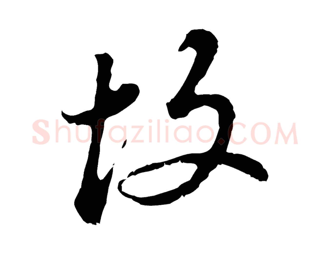 故毛笔行书写法,摘自明代董其昌跋孝经