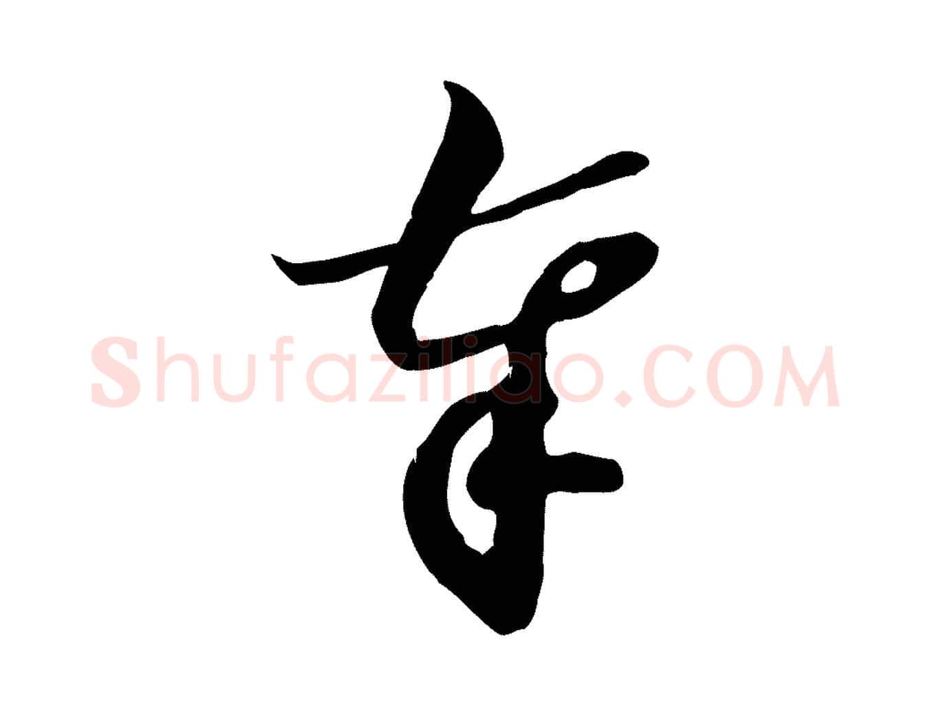 奉毛笔行书写法,摘自宋代苏轼新岁展庆帖