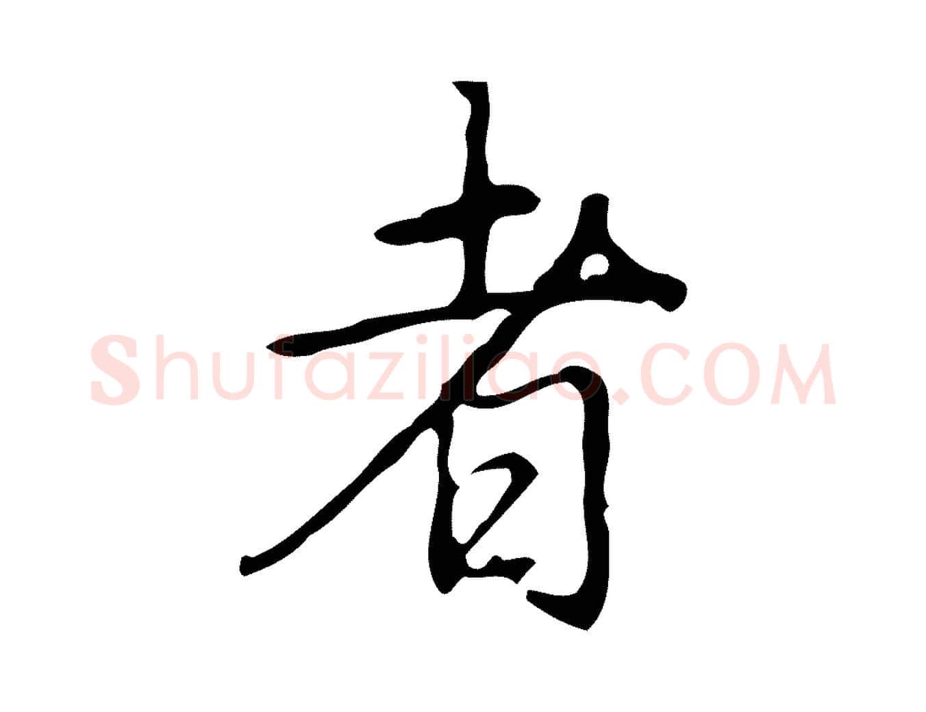 者毛笔行书写法,摘自清代高宗跋临锺繇千字文