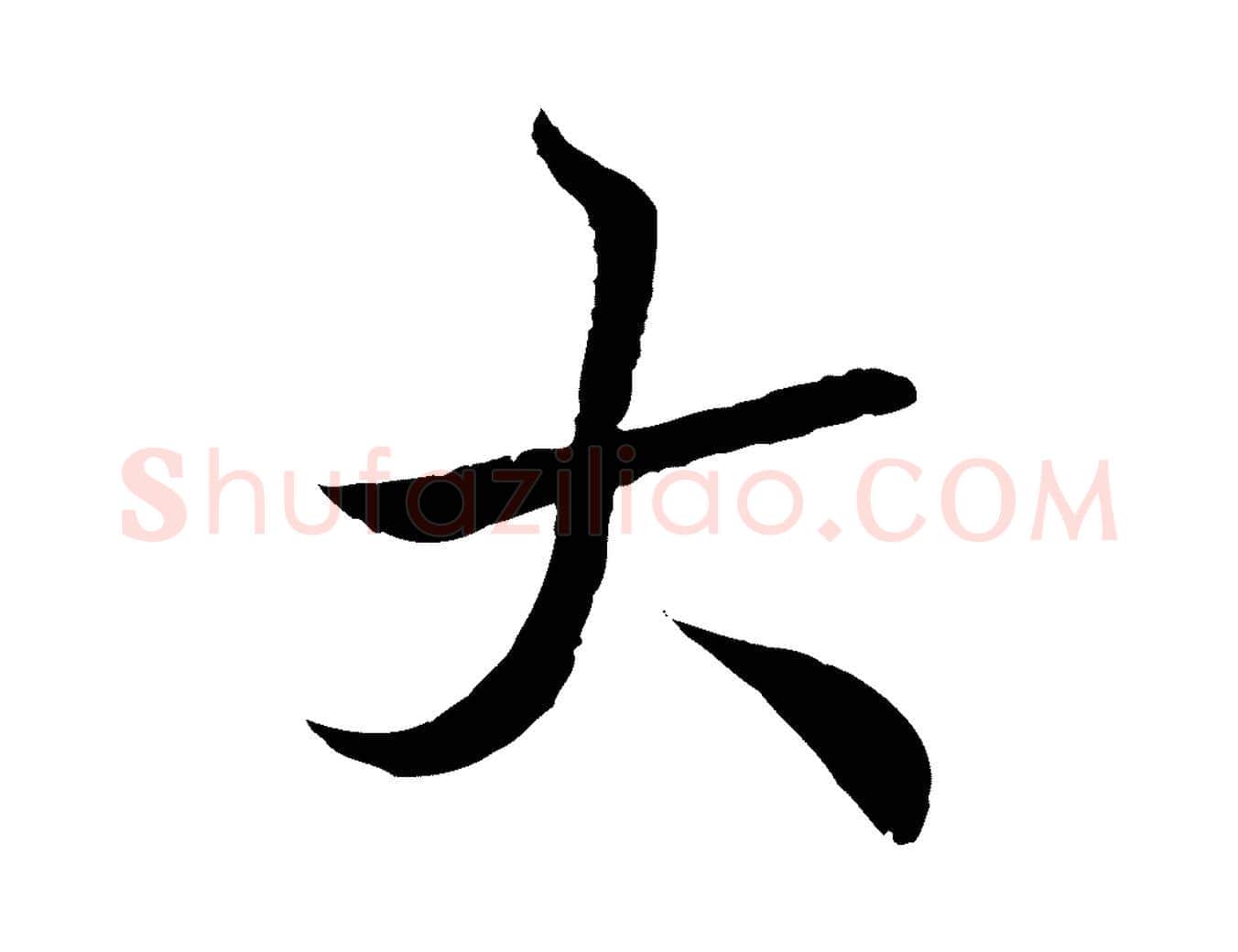 大毛笔行书写法,摘自东晋王羲之临锺繇千字文