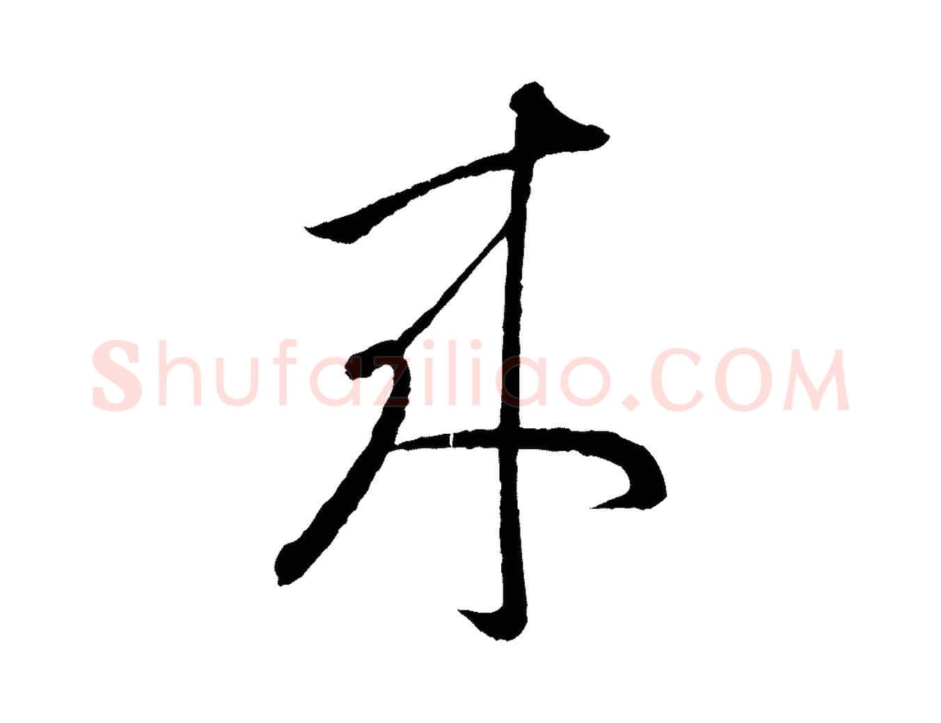 來毛笔行书写法,摘自东晋王羲之瞻近帖