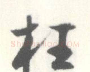 枉字启功毛笔行书书法写法,摘自临苏轼手札