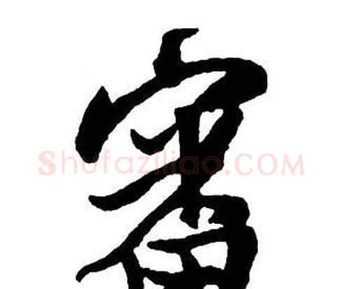 審字王铎毛笔行书书法写法,摘自集字千字文