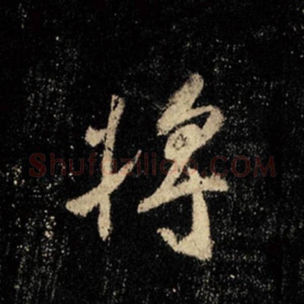 王羲之毛笔行书将字的写法,摘自王羲之书法作品怀仁集王羲之圣教序