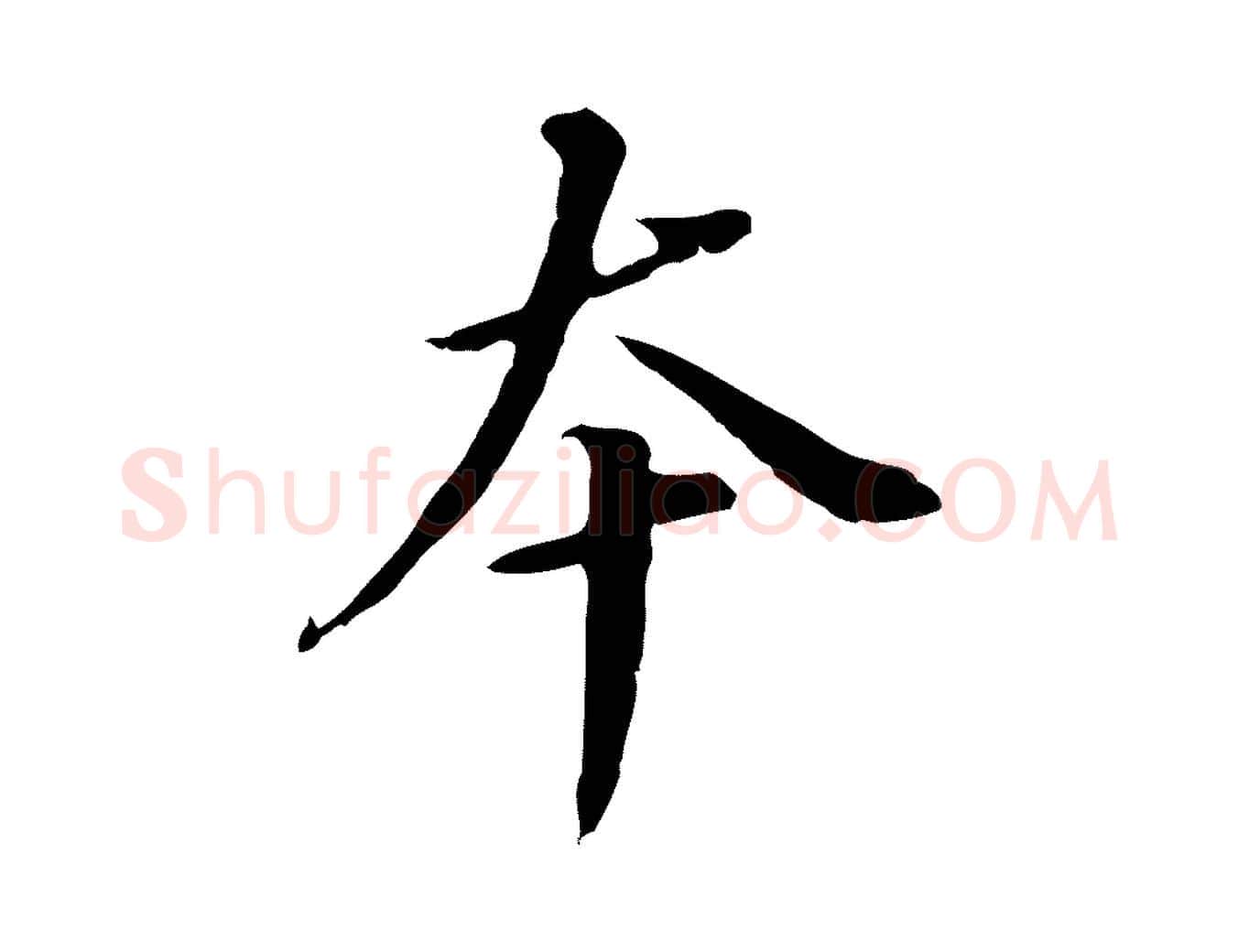 本毛笔行书写法,摘自明代董其昌跋孝经