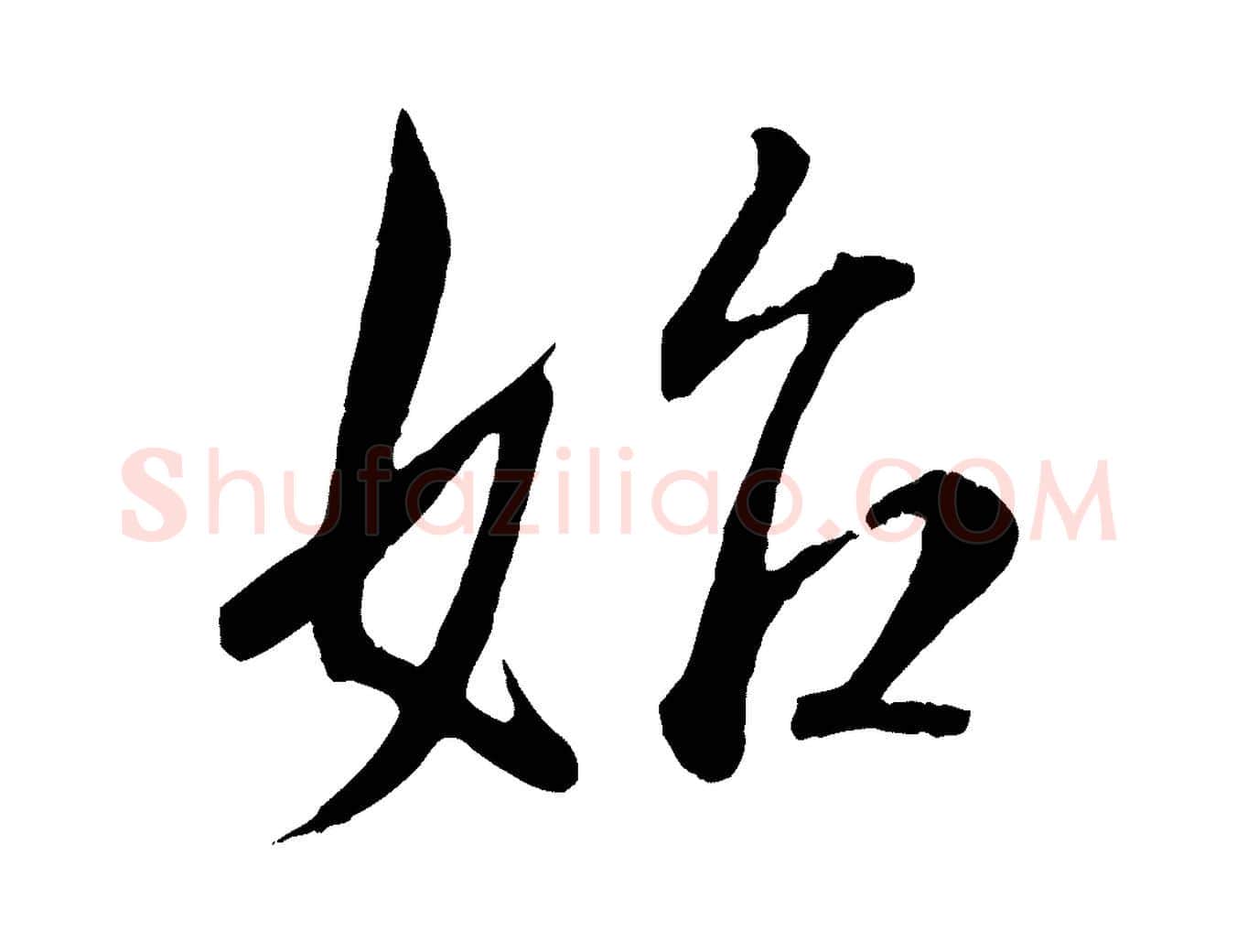 始毛笔行书写法,摘自东晋王羲之二谢帖