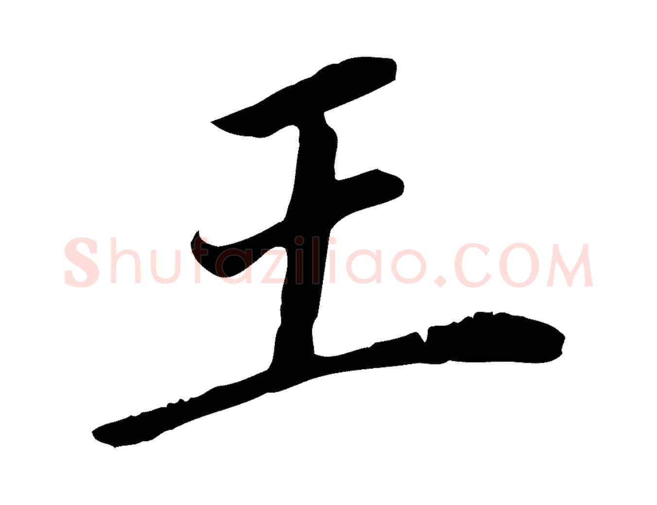 王毛笔行书写法,摘自明代董其昌跋孝经