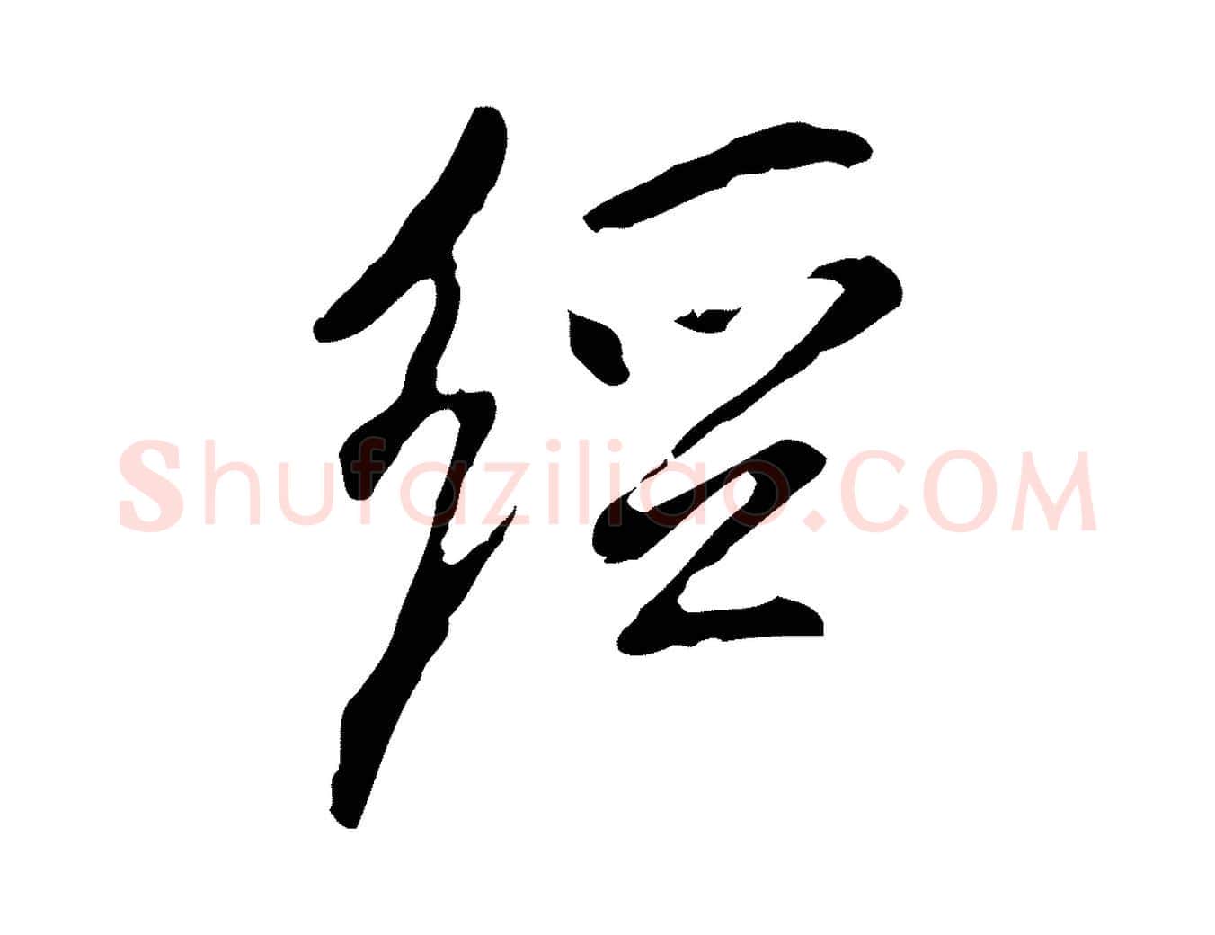 經毛笔行楷写法,摘自明代徐守和跋韭花帖