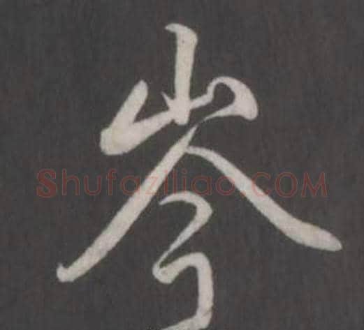 岑字弘历(乾隆)毛笔行书书法写法,摘自临董其昌仿柳公权书兰亭诗