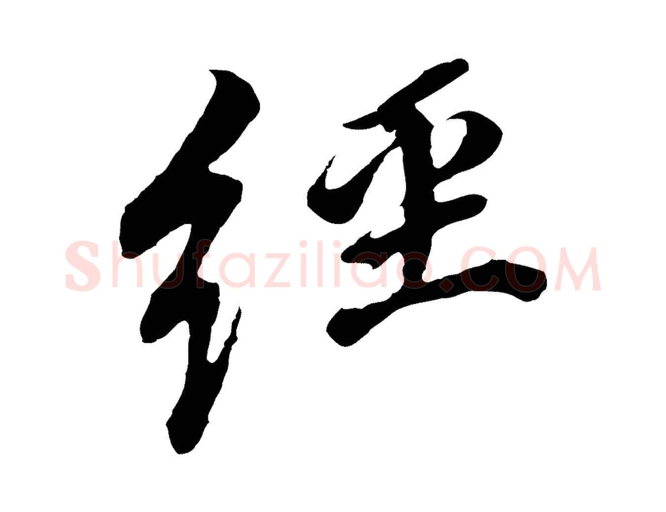 經毛笔行书写法,摘自明代董其昌跋孝经