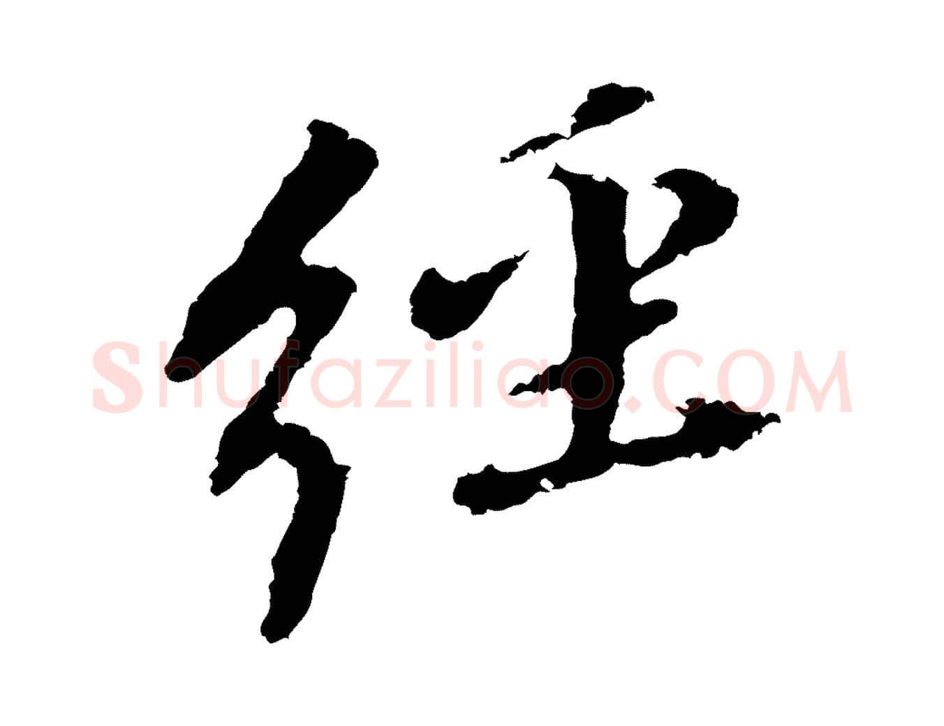 經毛笔行书写法,摘自明代董其昌跋孝经