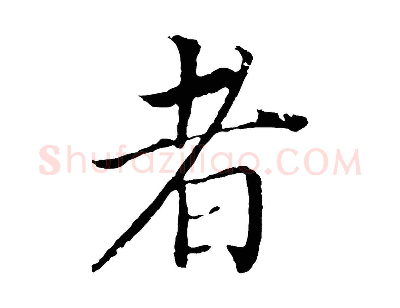 者毛笔行书写法,摘自明代董其昌跋孝经