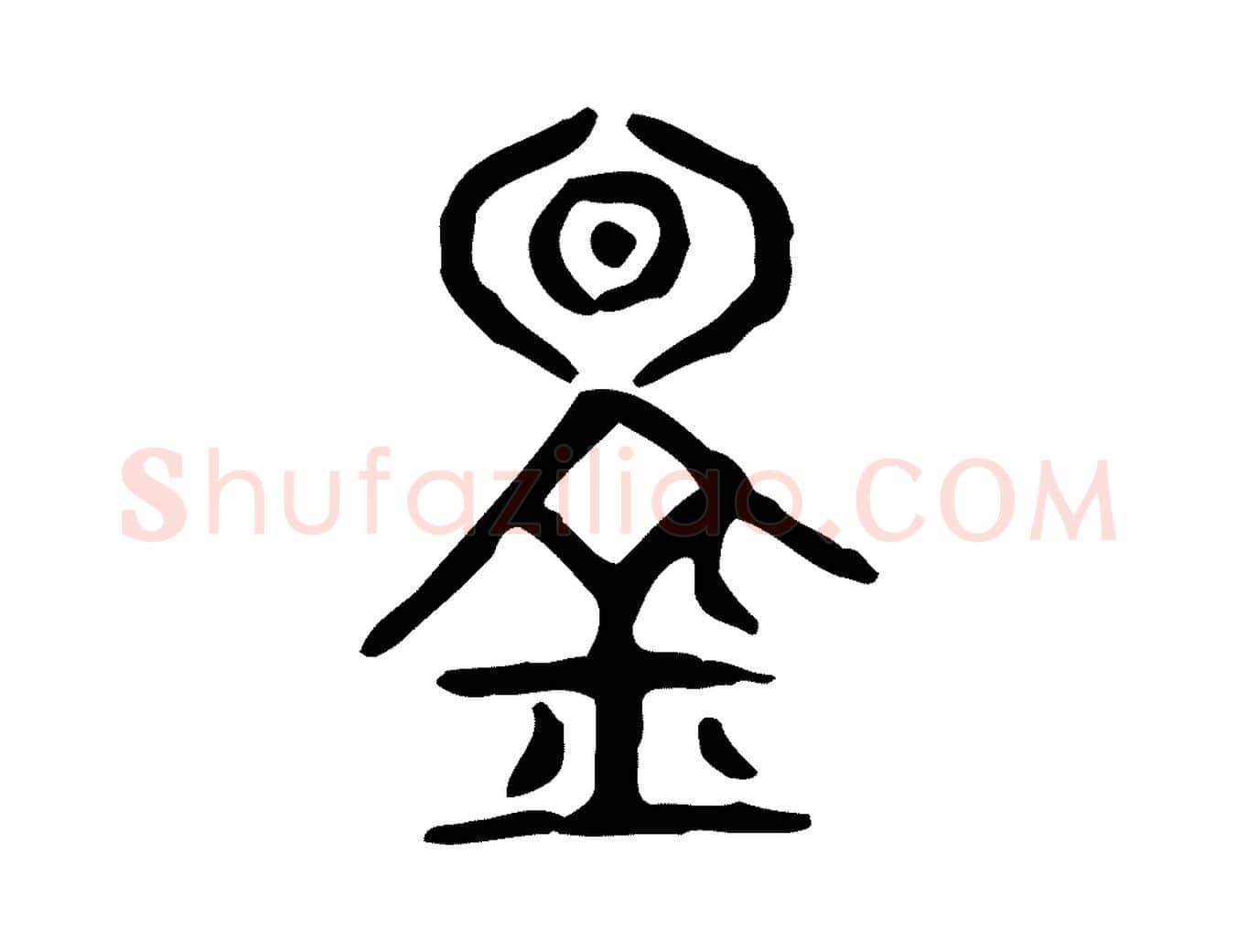 鈞毛笔行楷写法,摘自东汉许慎说文解字