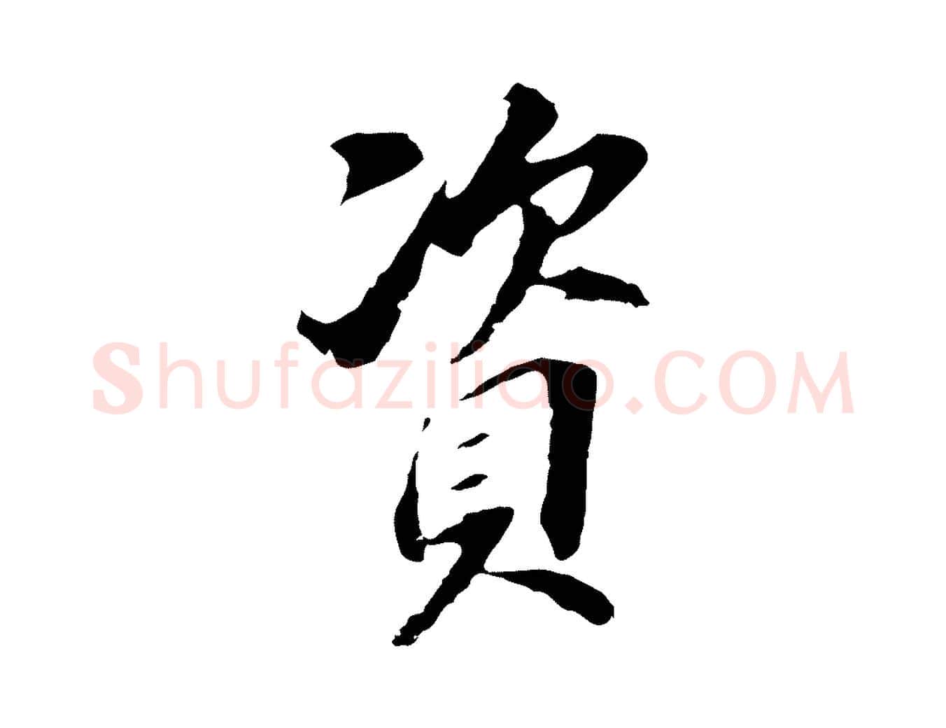 資毛笔行书写法,摘自明代董其昌跋孝经