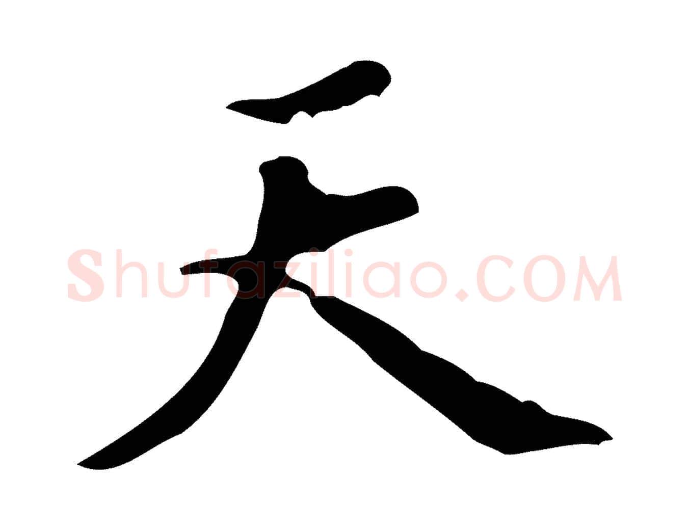 天毛笔行书写法,摘自明代董其昌跋盛制帖