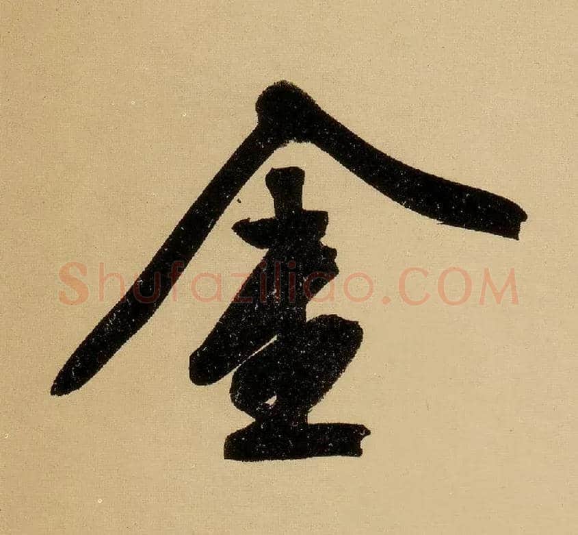 金毛笔行书写法,摘自明文徵明行书自作诗卷