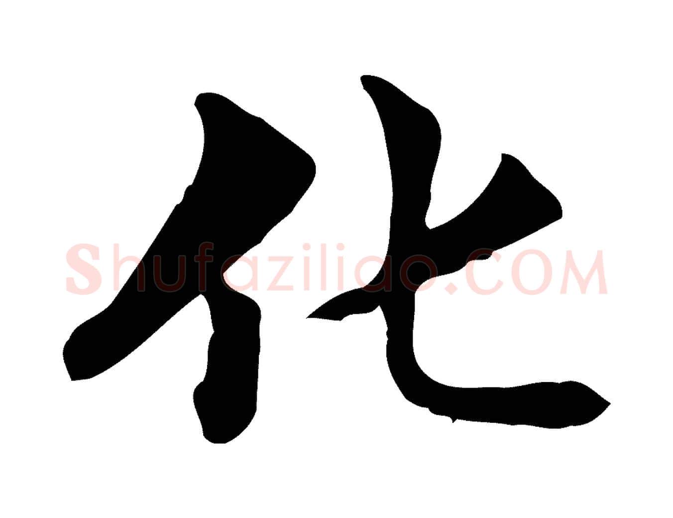 化毛笔行楷写法,摘自明代方孝孺跋游目帖