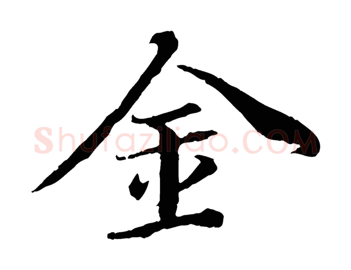 金毛笔行书写法,摘自明代董其昌跋瞻近帖