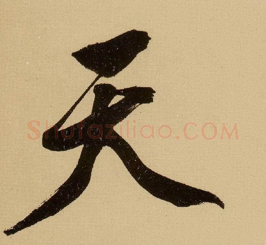 天毛笔行书写法,摘自明文徵明行书自作诗卷