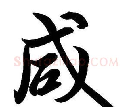 咸字王铎毛笔行书书法写法,摘自集字千字文