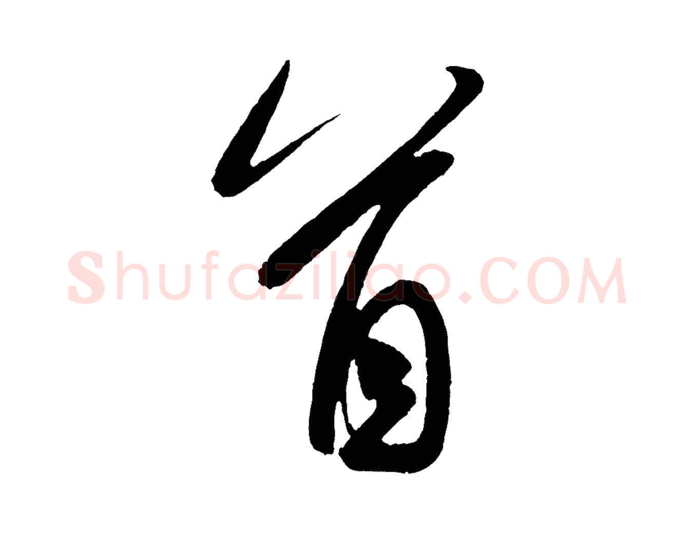 首毛笔行书写法,摘自宋代米芾与临邛使君帖