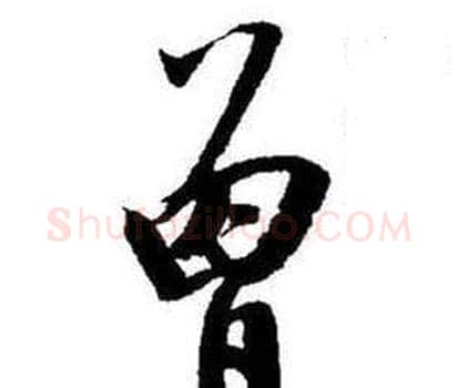 曾字启功毛笔行书书法写法,摘自题画诗