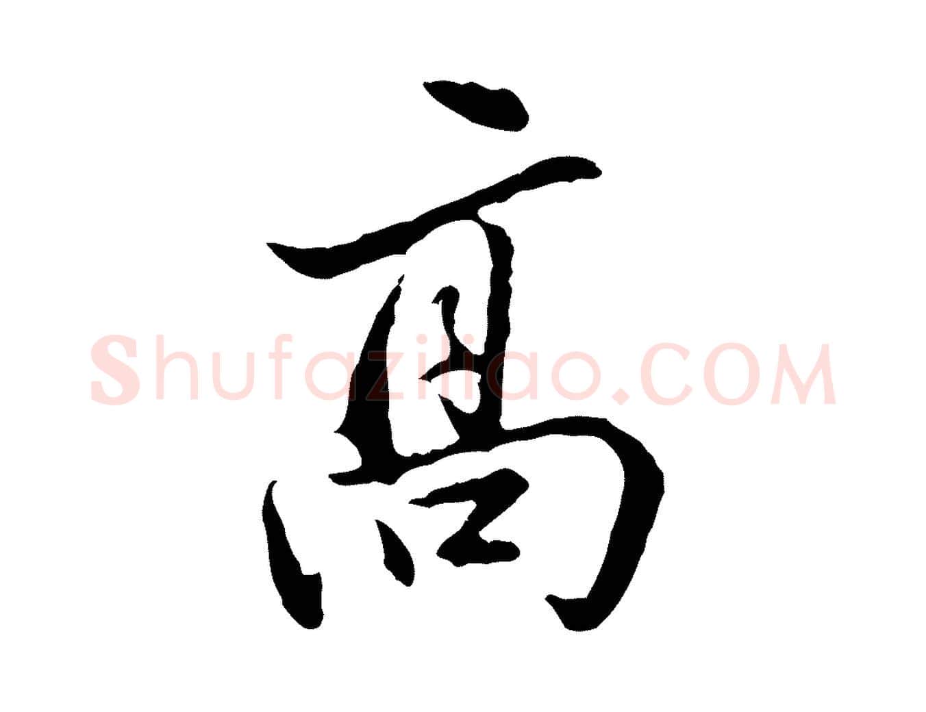 高毛笔行楷写法,摘自明代曾棨天马赋