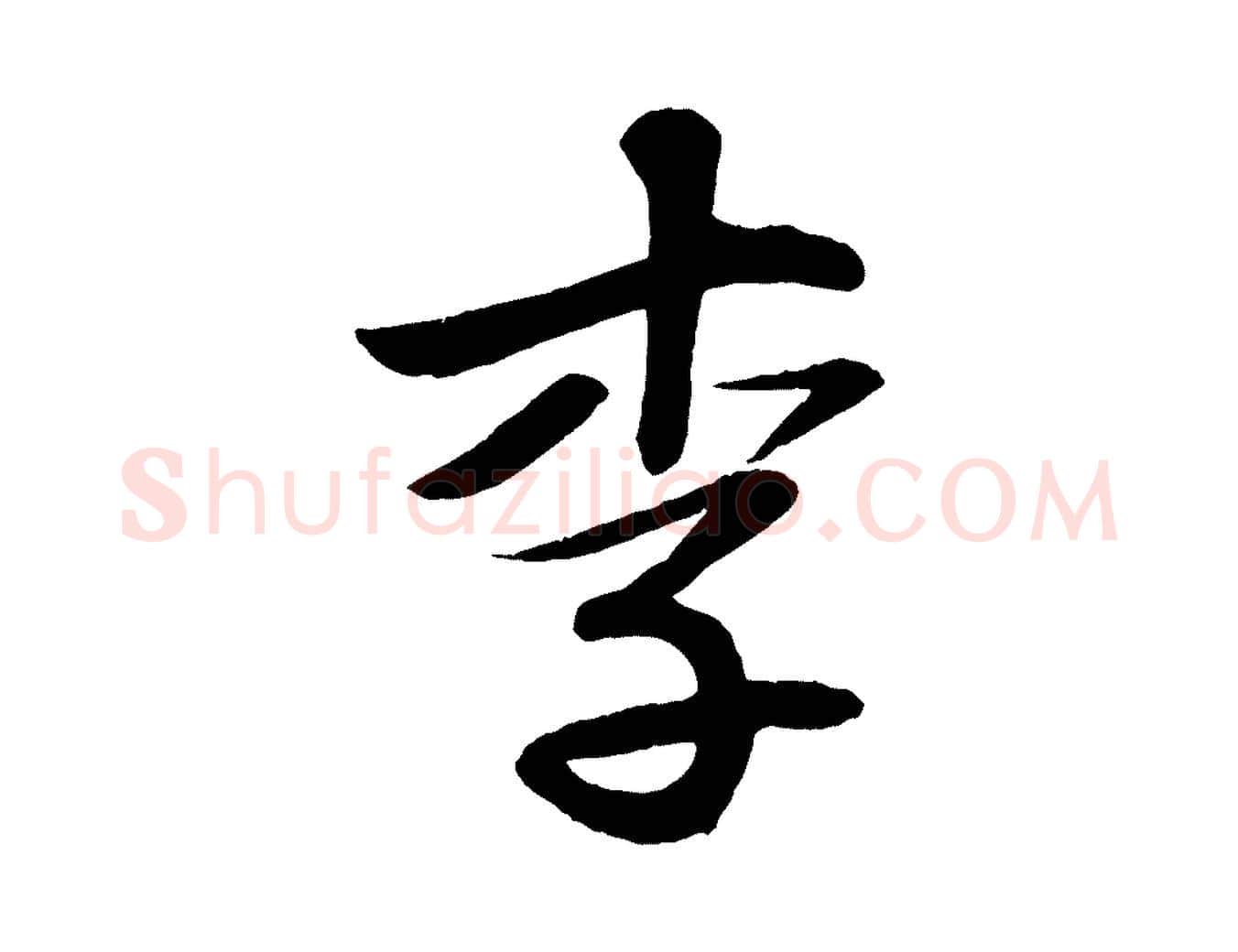 李毛笔行书写法,摘自宋代苏轼次韵王晋卿送梅花一首