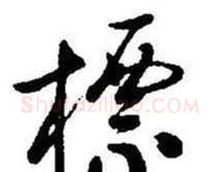 標字启功毛笔行书书法写法,摘自题画诗