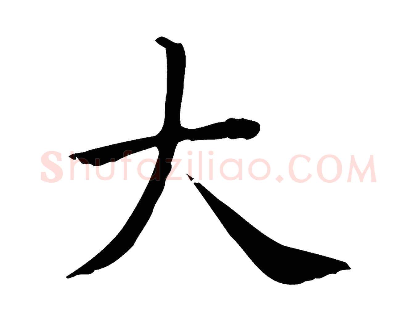 大毛笔行楷写法,摘自唐代佚名临右军东方先生画赞