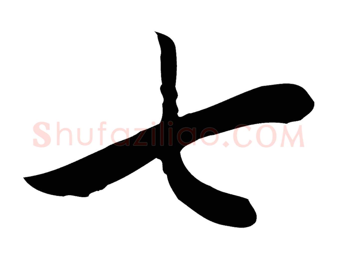 七毛笔行书写法,摘自明代董其昌仿米南宫