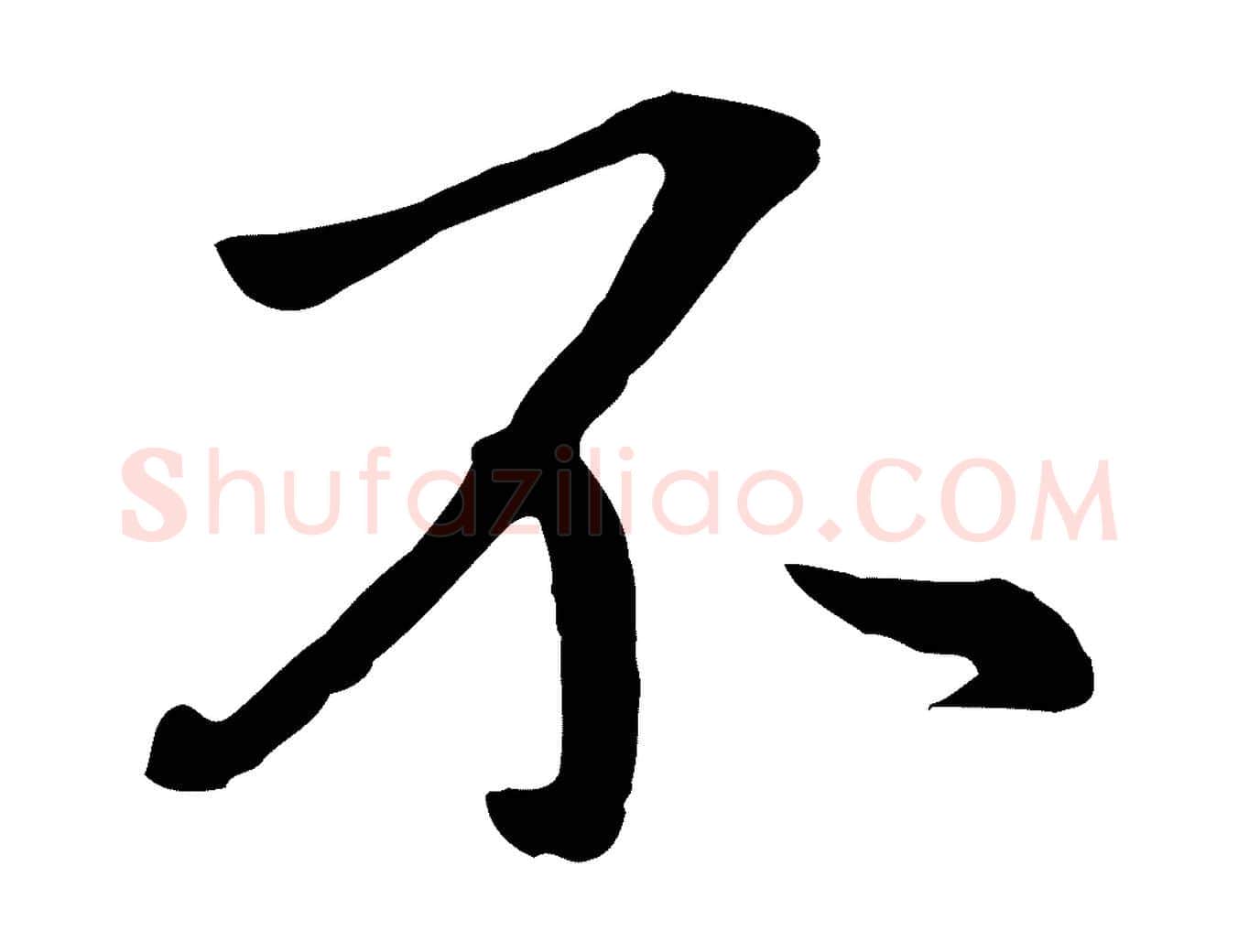 不毛笔行书写法,摘自明代董其昌仿米南宫