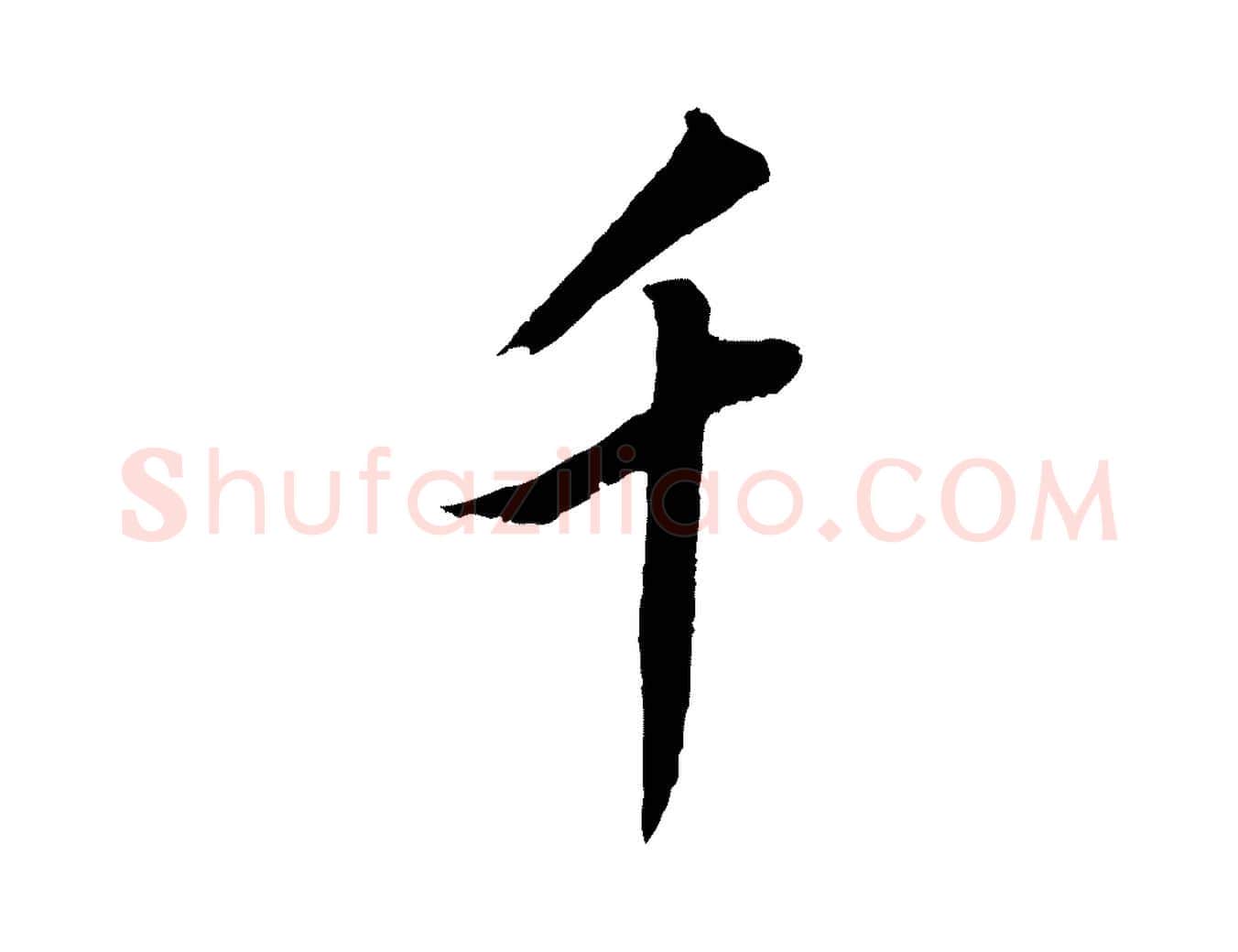 千毛笔行书写法,摘自明代董其昌仿米南宫