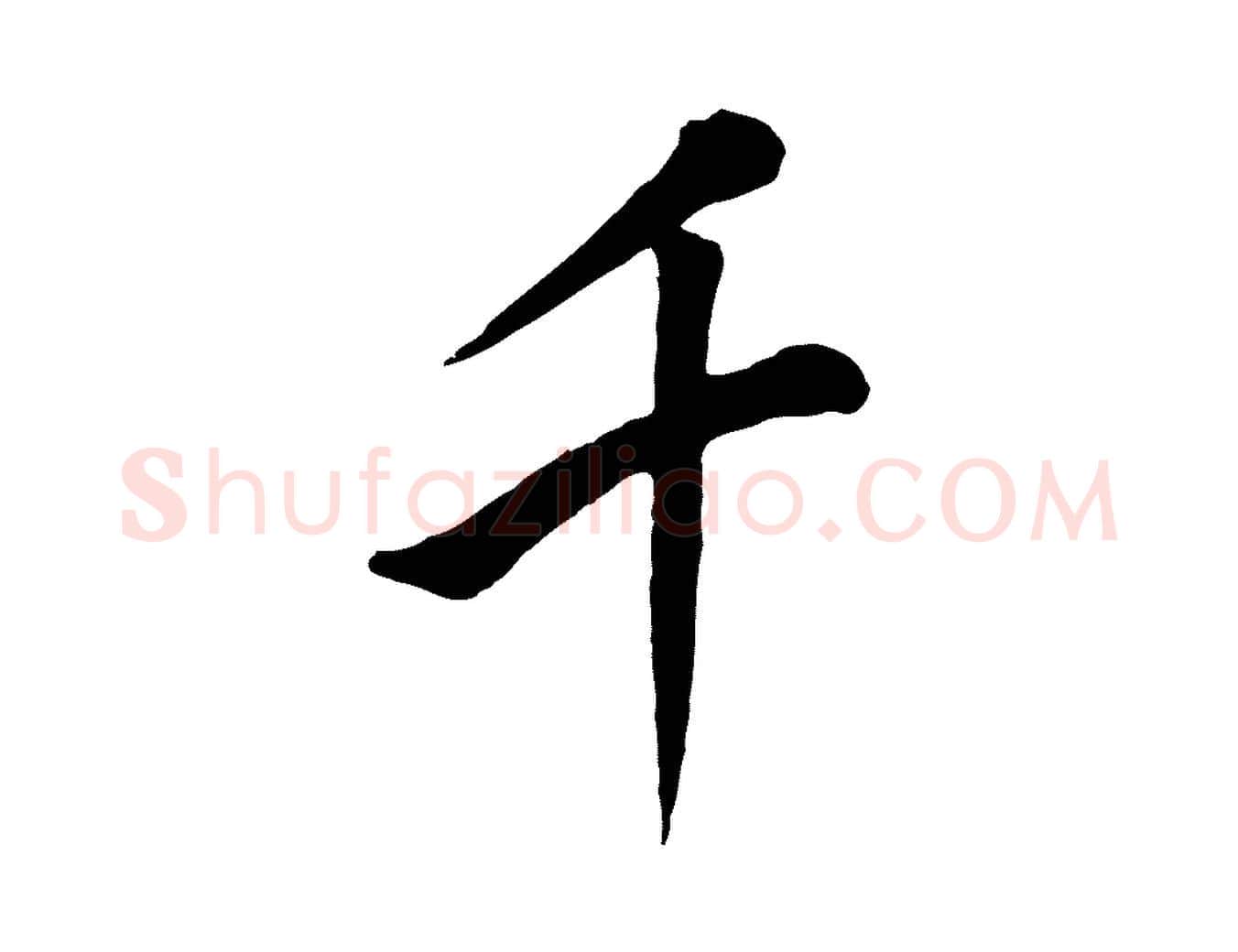 千毛笔行书写法,摘自明代董其昌仿米南宫