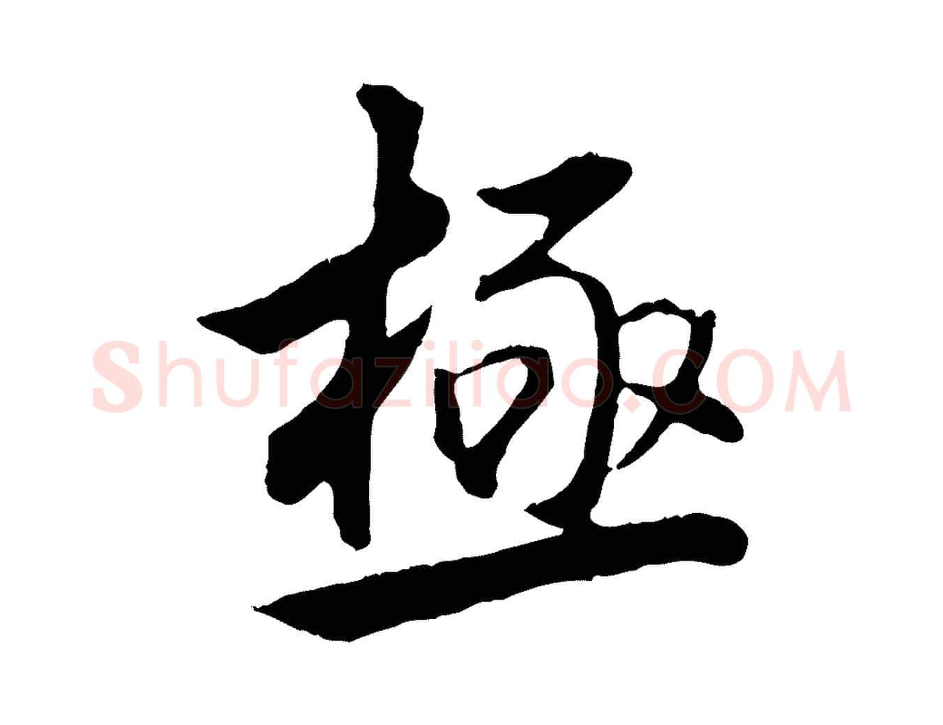 極毛笔行书写法,摘自明代董其昌仿米南宫