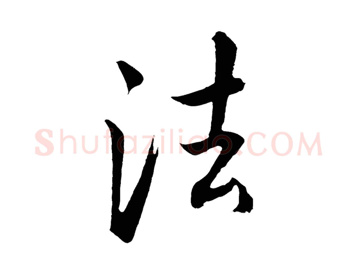 法毛笔行书写法,摘自明代董其昌仿米南宫