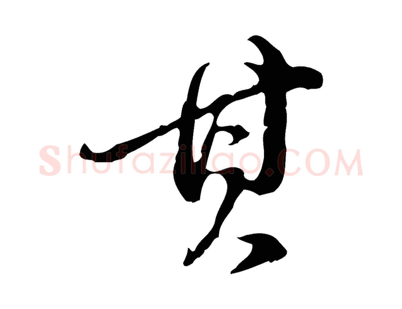 其毛笔行书写法,摘自明代董其昌跋送梨帖