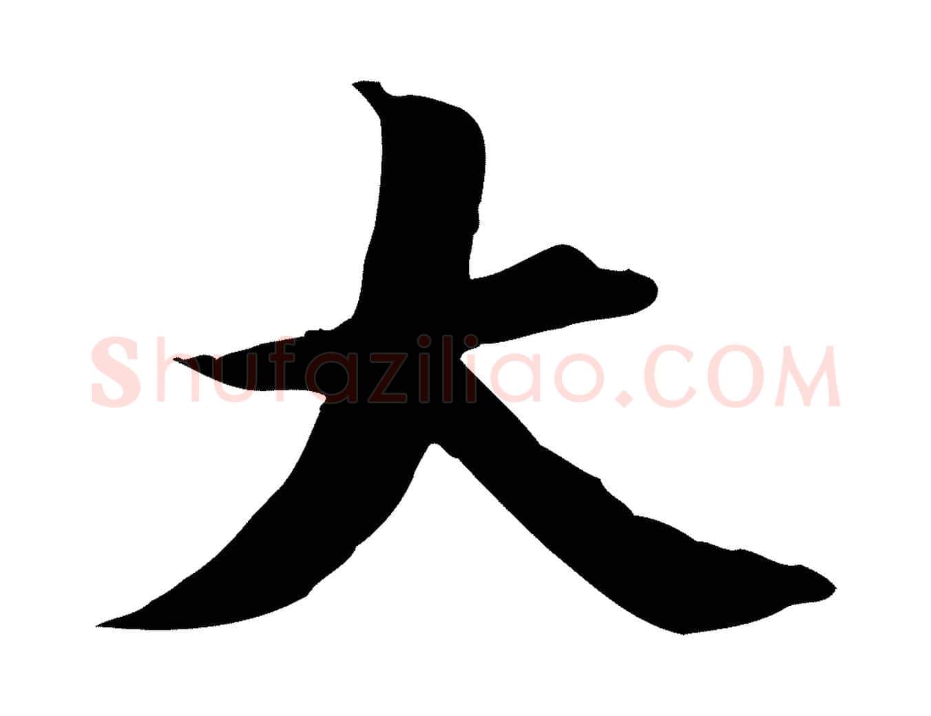 大毛笔行书写法,摘自明代董其昌跋送梨帖