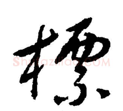 標字傅山毛笔行书书法写法,摘自傅山毛笔行书书法作品